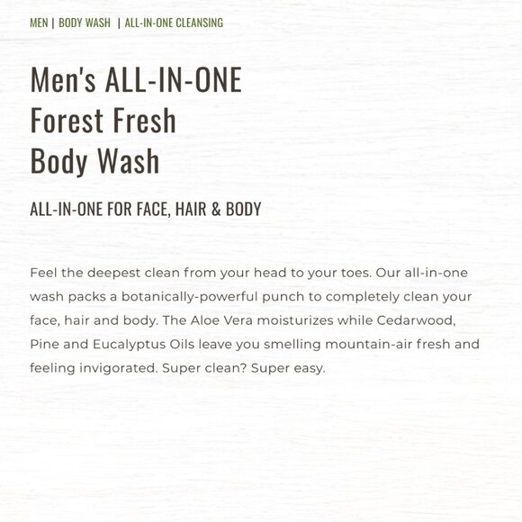 JĀSÖN® Men's ALL-IN-ONE Forest Fresh Body Wash 32oz - Picture 5 of 11